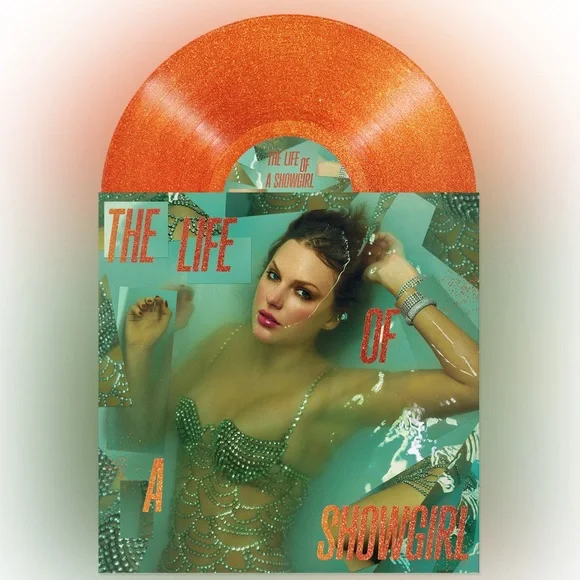 THE LIFE OF A SHOWGIRL: SWEAT AND VANILLA PERFUME PORTOFINO ORANGE GLITTER VINYL - Picture 1 of 4
